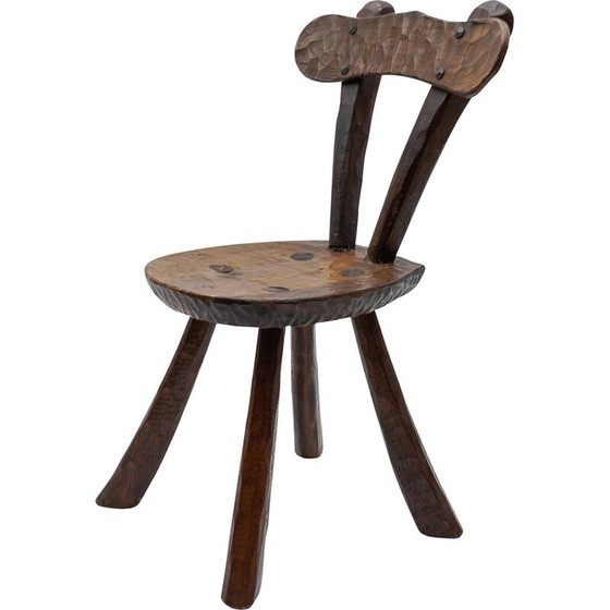 Image 1 of Vintage provincial carved chair, France 1960