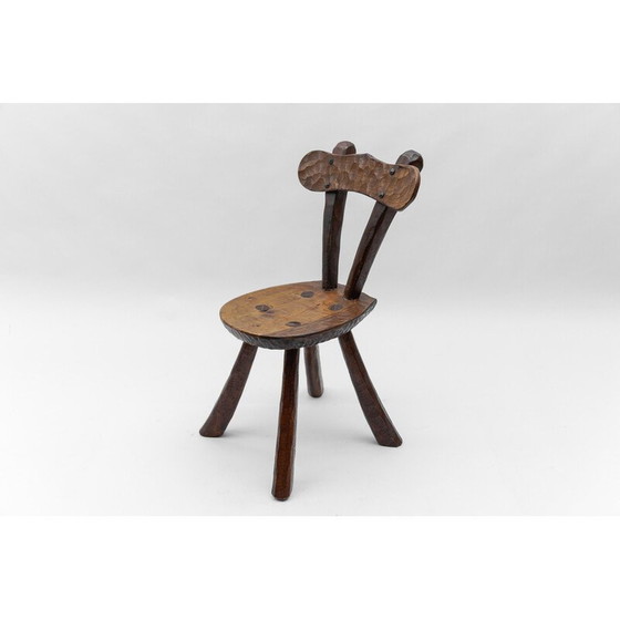 Image 1 of Vintage provincial carved chair, France 1960