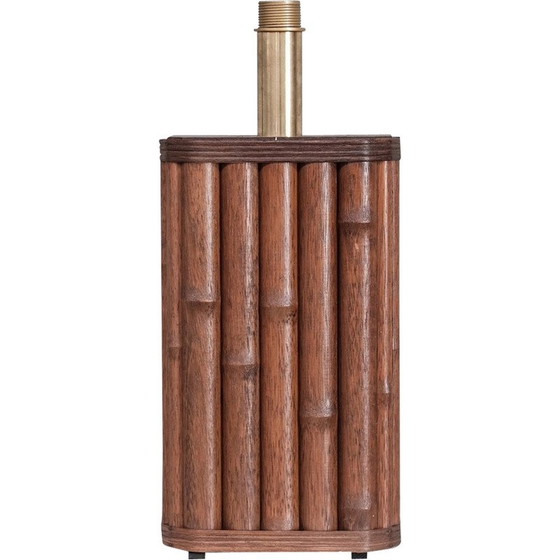 Image 1 of Vintage bamboo and brass table lamp, France 1970