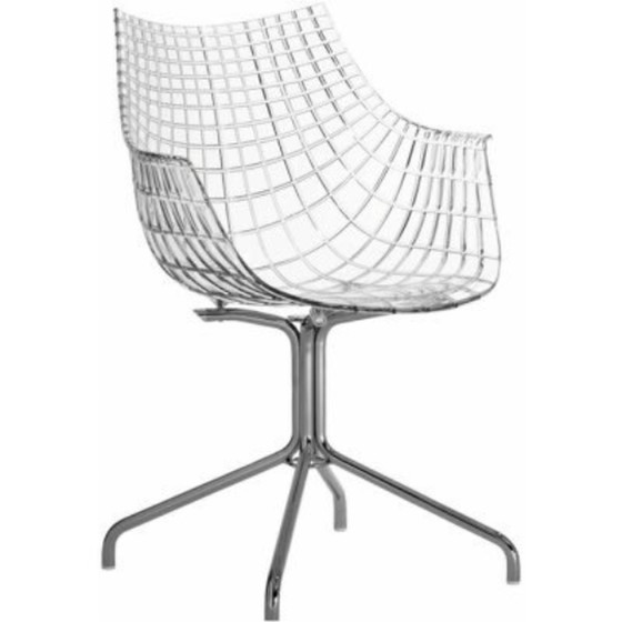 Image 1 of Christophe Pillet - Driade - Meridiana - Hard Plastic design chair on four-legged base - Transparent