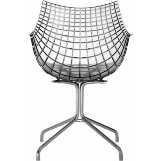 Image 1 of Christophe Pillet - Driade - Meridiana - Hard Plastic design chair on four-legged base - Transparent