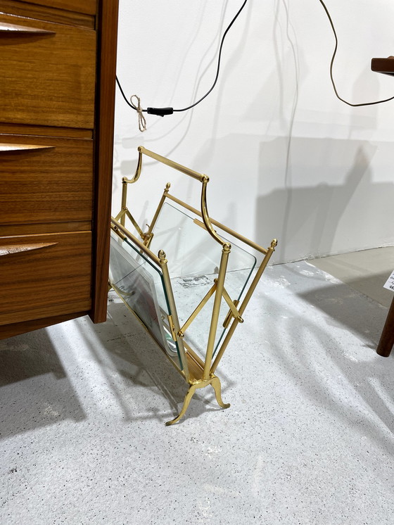 Image 1 of Portariviste vintage, ottone, vetro