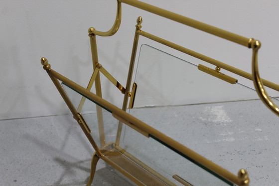 Image 1 of Portariviste vintage, ottone, vetro