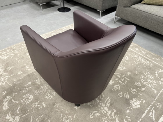 Image 1 of Rolf Benz Fauteuil Onda Cuir Aubergine