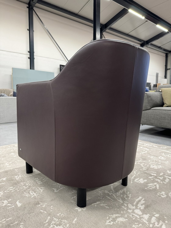 Image 1 of Rolf Benz Fauteuil Onda Cuir Aubergine