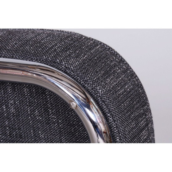 Image 1 of Vintage Bauhaus stool in chromed steel, Czechoslovakia 1940