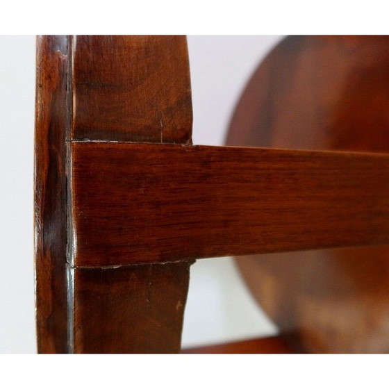 Image 1 of Vintage Art Deco solid teak pedestal table, 1930
