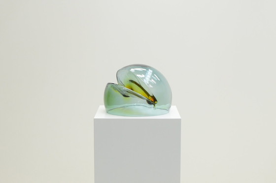 Image 1 of Rare Large Abstract Glass Sculpture / Magazine Holder By Toni Zuccheri For Veart, 1970S Italy. 