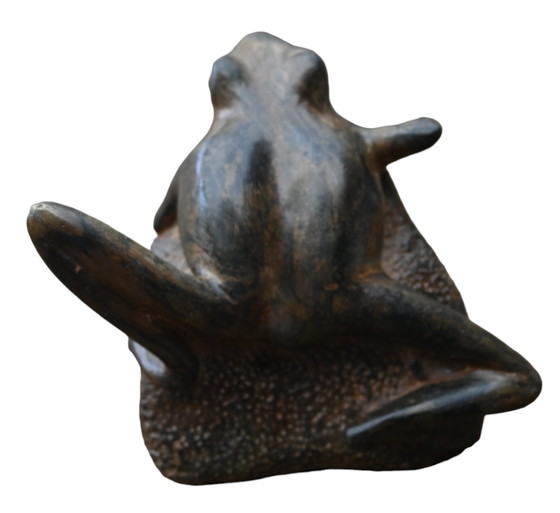 Image 1 of Pierre Chenet - Bronze sculpture of a tree frog on stone