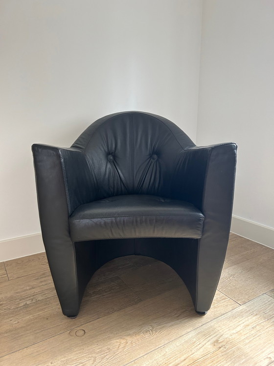 Image 1 of Leolux Carabita Armchair Black Leather