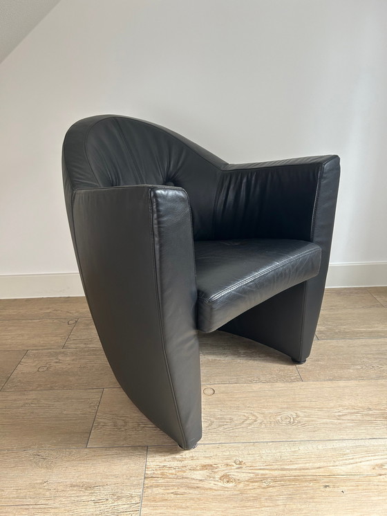 Image 1 of Leolux Carabita Armchair Black Leather