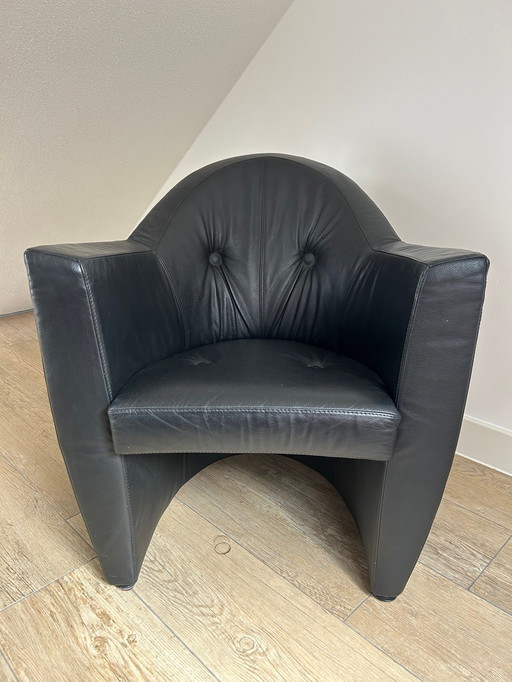 Leolux Carabita Armchair Black Leather