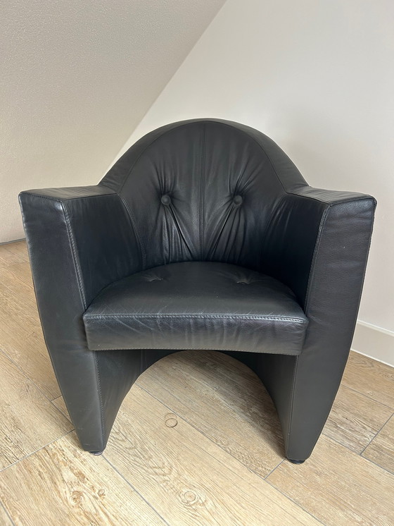 Image 1 of Leolux Carabita Armchair Black Leather