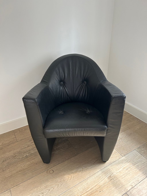 Leolux Carabita Armchair Black Leather