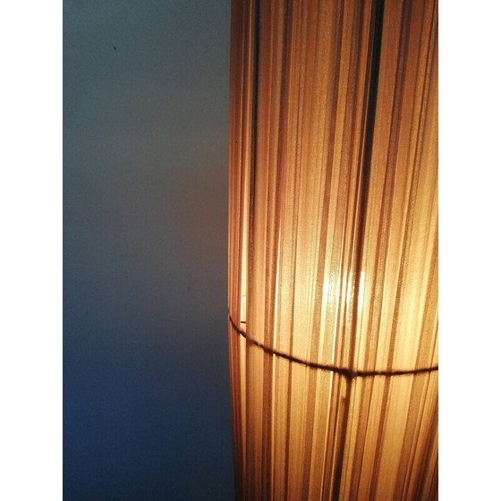 Image 1 of Lampada da terra vintage italiana in tessuto e legno, anni '60