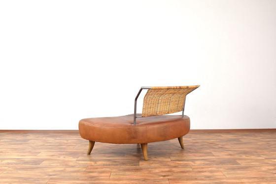 Image 1 of Brutalist Italian Leather Sofa, 1980S.