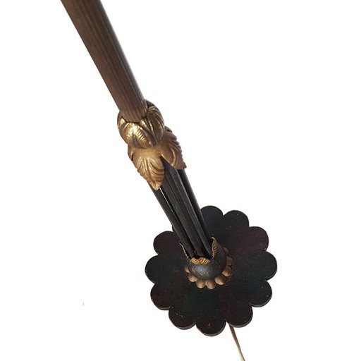 Vintage French Table Lamp with Floral Ornaments