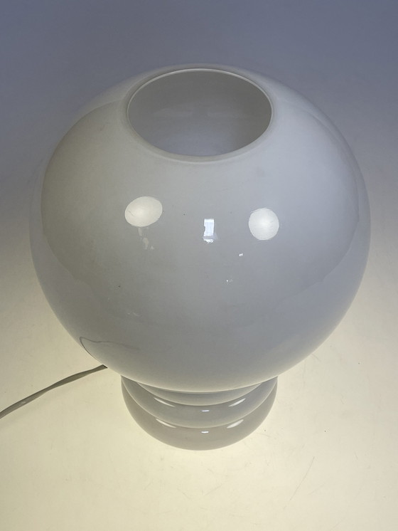 Image 1 of Space Age Glass Ball Lamp "Bulb" / Table Lamp, Glashütte Limburg, Germany 1970'S