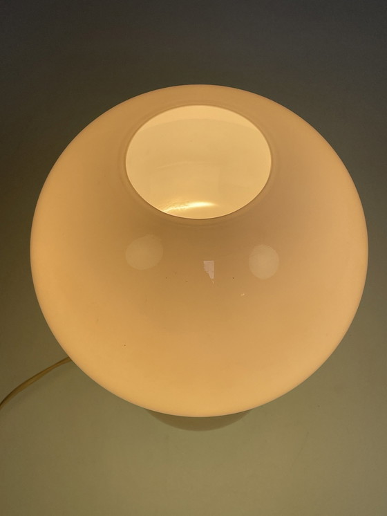 Image 1 of Space Age Glass Ball Lamp "Bulb" / Table Lamp, Glashütte Limburg, Germany 1970'S