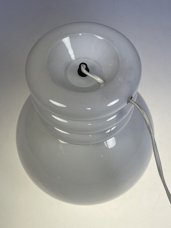 Image 1 of Space Age Glass Ball Lamp "Bulb" / Table Lamp, Glashütte Limburg, Germany 1970'S