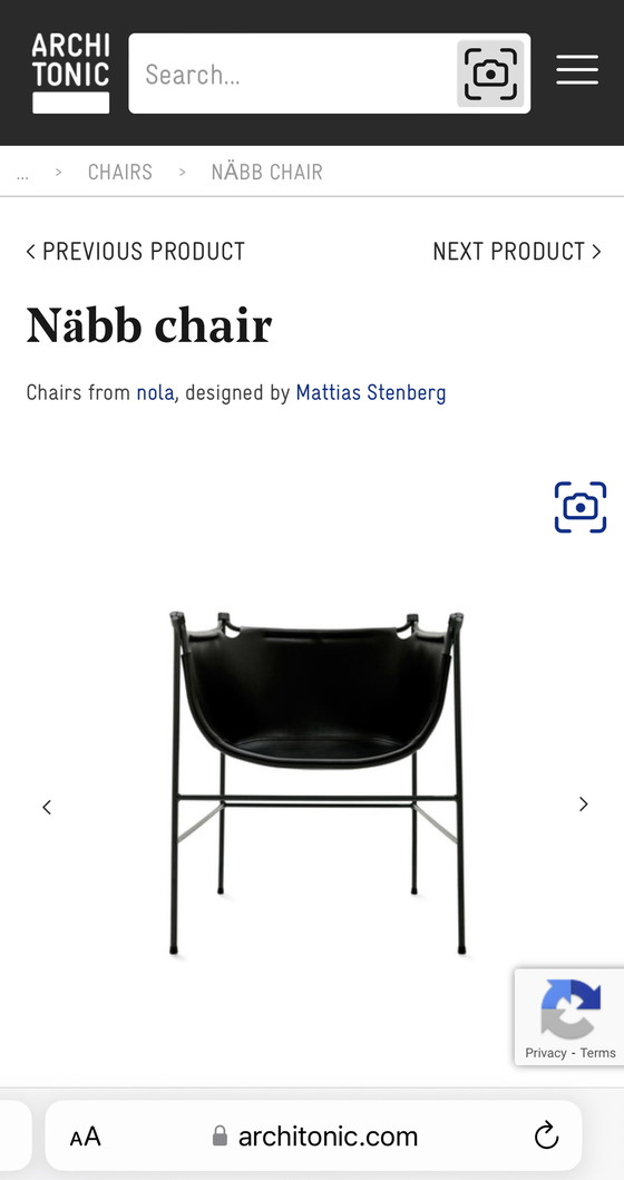 Image 1 of 2x Näbb chair by Mattias Stenberg for Nola Industries