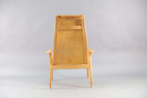 Image 1 of Swedese Lamino leather armchair by Yngve Ekström