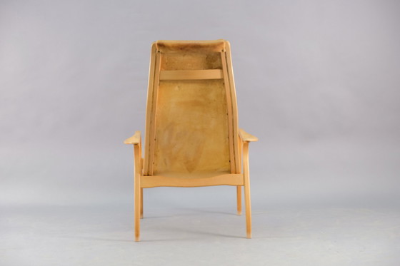 Image 1 of Swedese Lamino leather armchair by Yngve Ekström