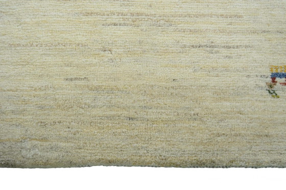 Image 1 of Hand-knotted Gabbeh Loribaft Beige Carpet - 137 X 71 Cm New