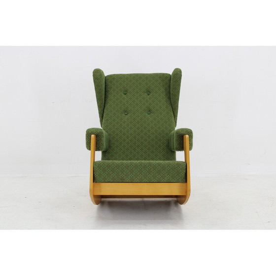Image 1 of Vintage Brutalist rocking chair, Czechoslovakia 1970s