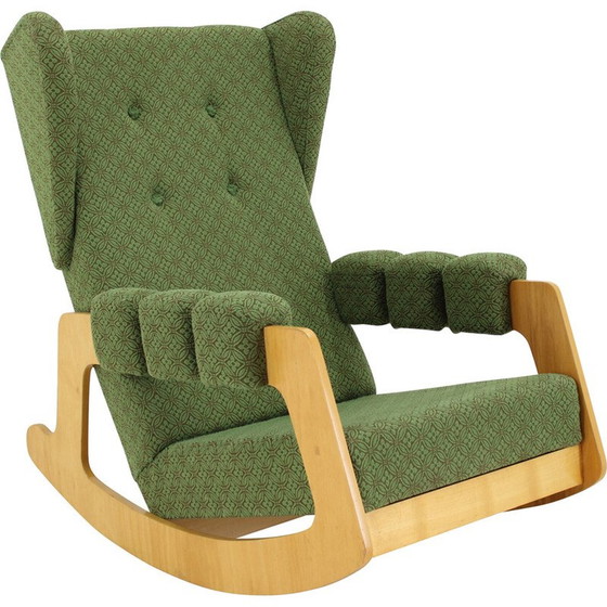 Image 1 of Vintage Brutalist rocking chair, Czechoslovakia 1970s