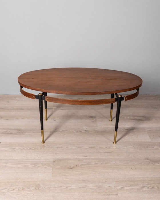 Image 1 of Tavolino da caffè vintage anni '60 in legno, design italiano  