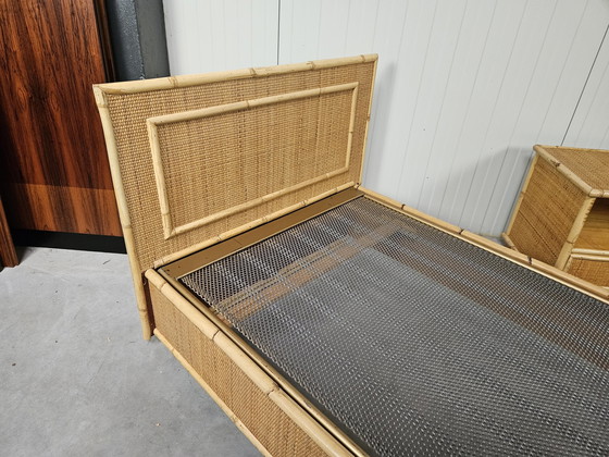 Image 1 of Letto italiano vintage, rattan e bambù