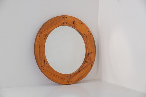 Rare miroir de Uno & Östen Kristiansson pour Luxus Vittsjö Möbelfabrik Suède, années 1960.