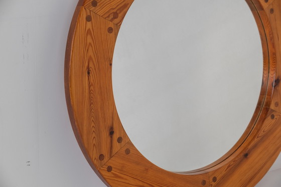 Image 1 of Rare miroir de Uno & Östen Kristiansson pour Luxus Vittsjö Möbelfabrik Suède, années 1960.