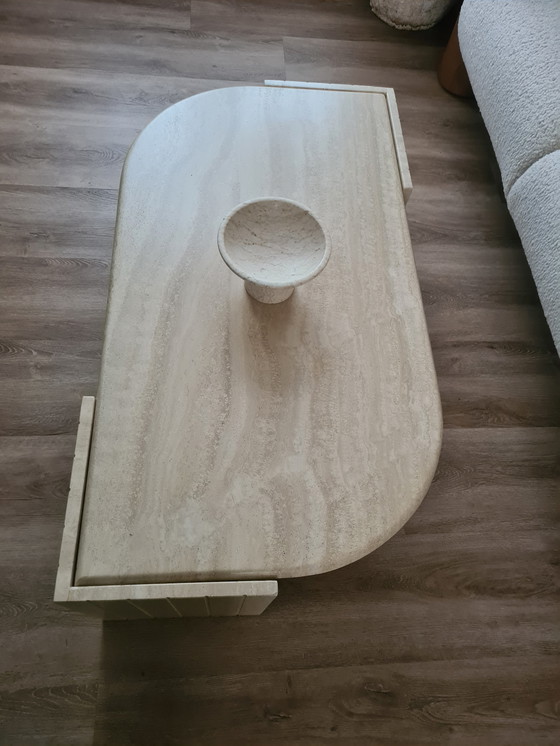 Image 1 of Traventin coffee table