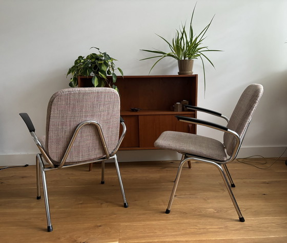 Image 1 of 2x De Gebroeders De Wit Tube Frame Chairs