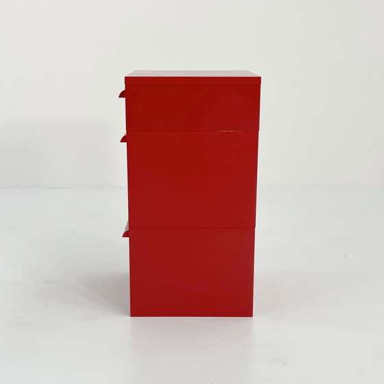 Image 1 of Red Chest Of Drawers Model 4601 By Simon Fussell For Kartell, 1970S