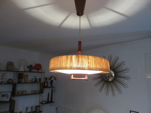 Temde Pendant In Sisal And Teak