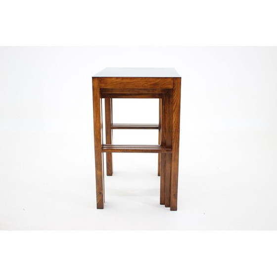 Image 1 of Set of 3 vintage H-50 nesting tables by Jindrich Halabala, Bauhaus, 1930