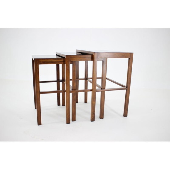 Image 1 of Set of 3 vintage H-50 nesting tables by Jindrich Halabala, Bauhaus, 1930