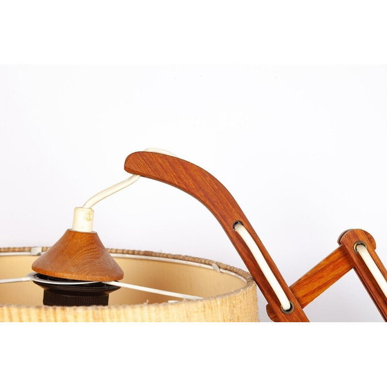 Image 1 of Lampada a clip vintage in teak e tessuto, Danimarca 1960