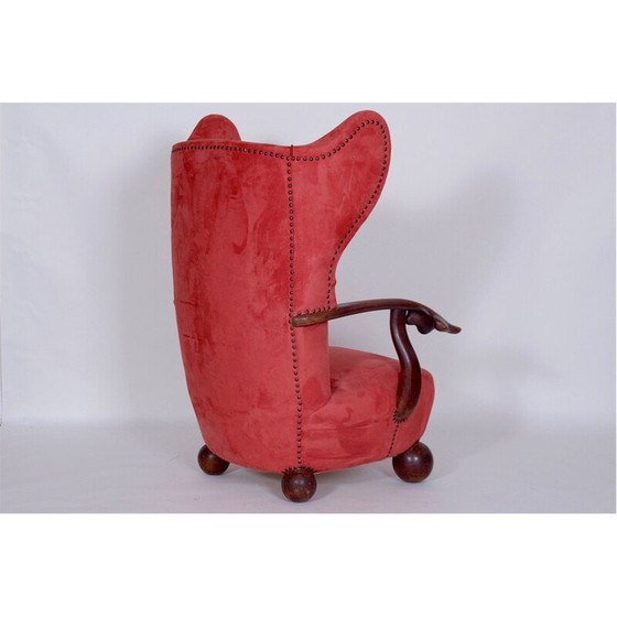 Image 1 of Extraordinary Vintage Red Armchair - 1930s
