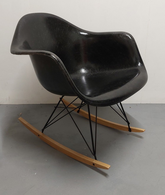 Image 1 of Charles Ray Eames Herman Miller Black Rocking Chair