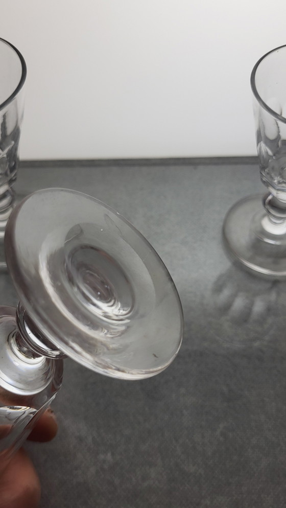 Image 1 of 6 Cristal Baccarat Wine Glasses (Caton) Xixth Century