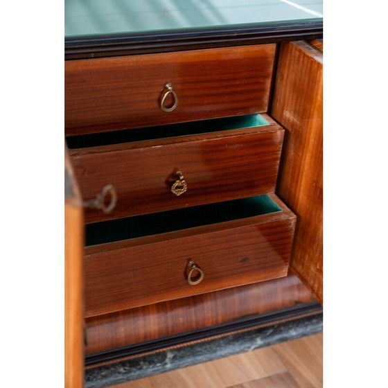 Image 1 of Pair of vintage rosewood lowboards, Italy 1950