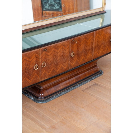 Image 1 of Pair of vintage rosewood lowboards, Italy 1950