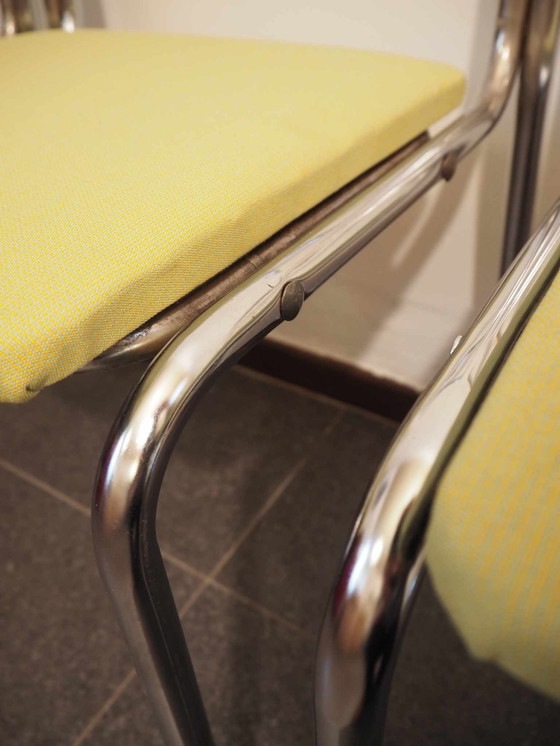 Image 1 of 4x Vintage Chrome Design Chairs Orix 1970S