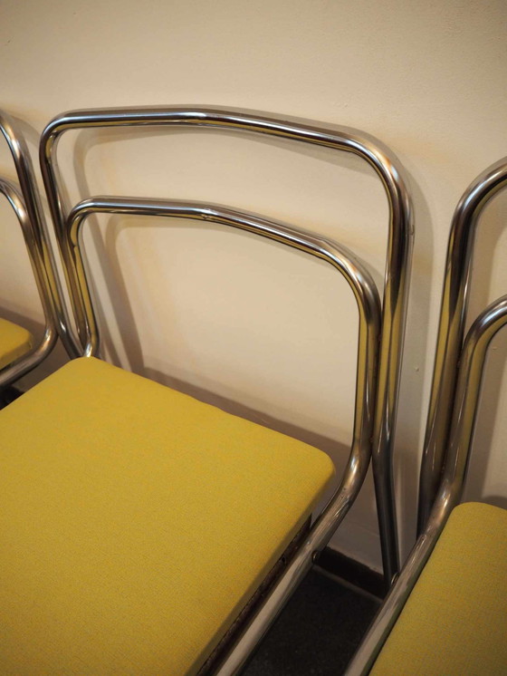 Image 1 of 4x Vintage Chrome Design Chairs Orix 1970S