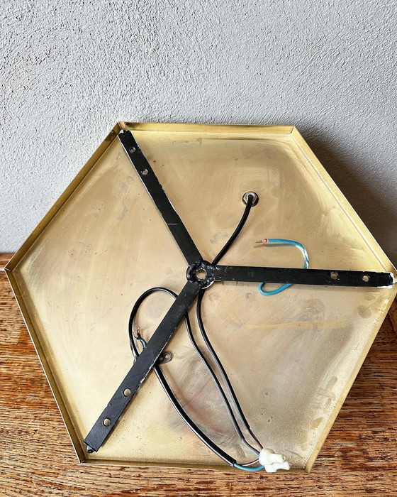 Image 1 of Vintage smoked glass lamp