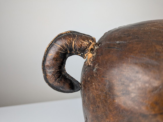 Image 1 of Leather Pig Ottoman By Dimitri Omersa, 1960S